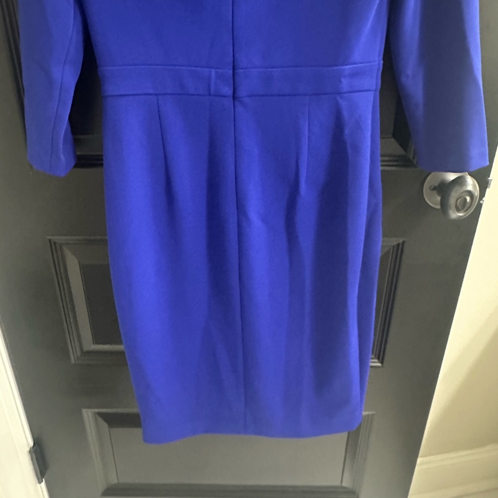 Calvin Klein Blue Sheath Dress with Cowl Neck - Picture 7 of 7